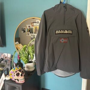 Napapijri Men’s XL Rainforest Lightweight Jacket - Grey